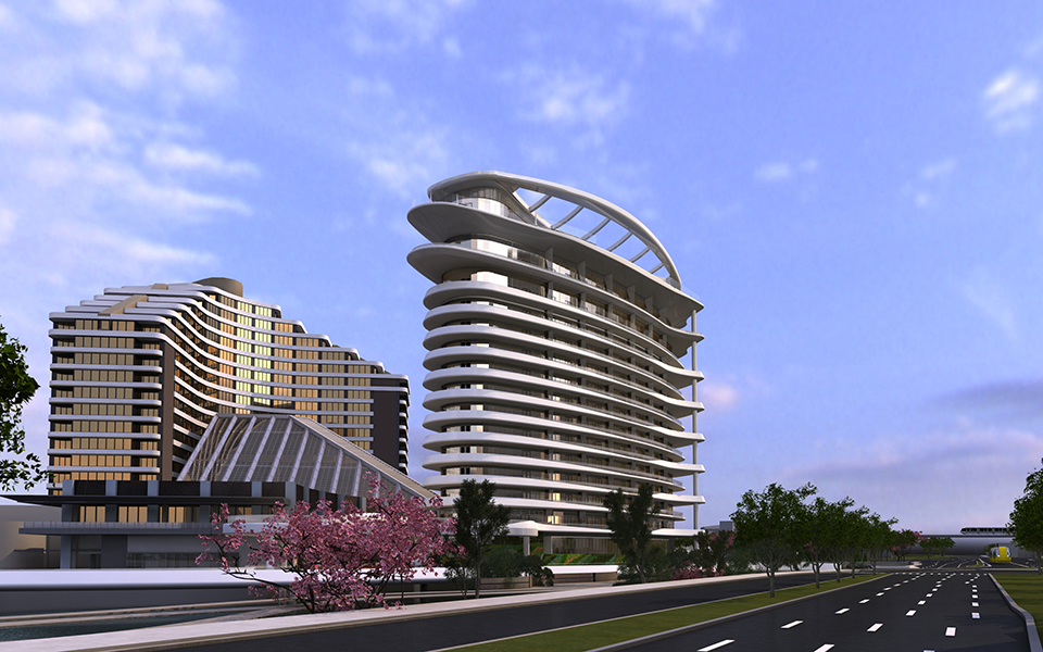 Architectural render of a new 6 star luxury resort at Jupiters Casino on the gold coast australia